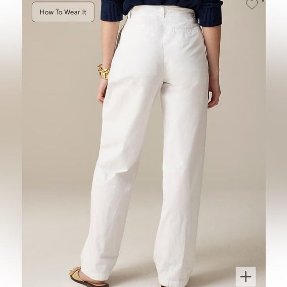 J crew Pleated button-front pant in chino - Picture 2 of 5